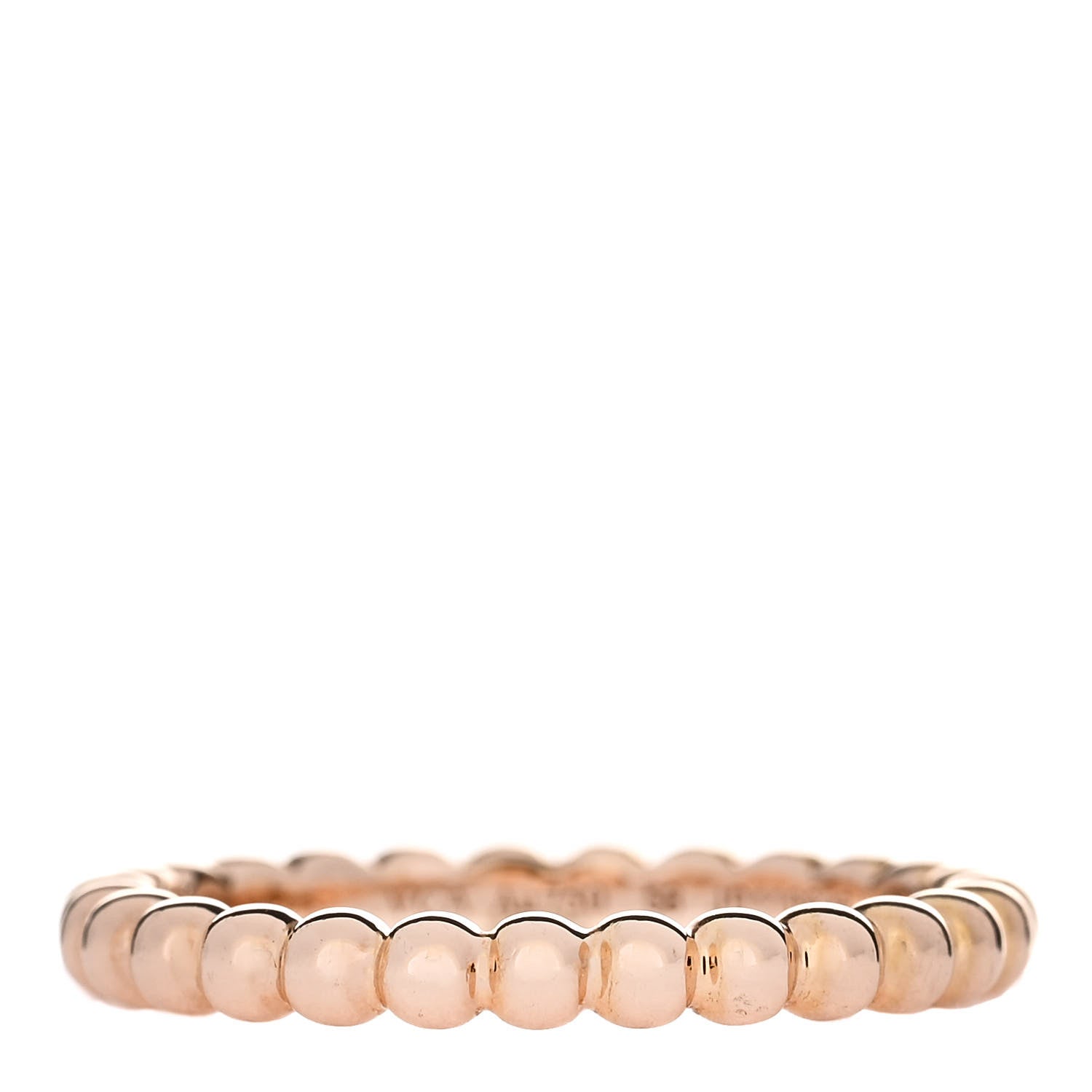 Van Cleef & Arpels 18K Rose Gold Medium Perlee Ring 58 8.25 1 of 5