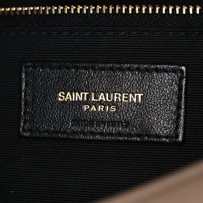 Saint Laurent Lambskin Quilted Small Loulou Puffer Monogram Chain Satchel Dark Beige 6 of 10