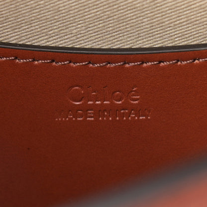 Chloe Calfskin Crocodile Embossed Small Tess Bag Pink Red 6 of 8