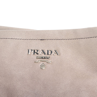 Prada Glace Calf Shoulder Bag Ardesia Fumo 10 of 10