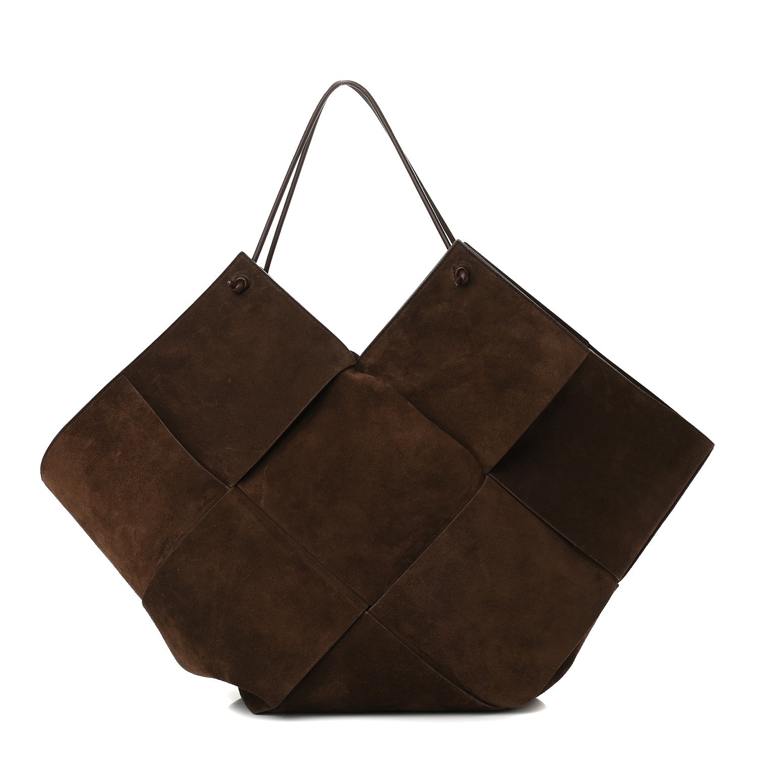 Bottega Veneta Suede Maxi Intrecciato Tote Brownie 3 of 8