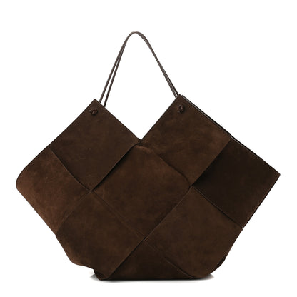 Bottega Veneta Suede Maxi Intrecciato Tote Brownie 3 of 8