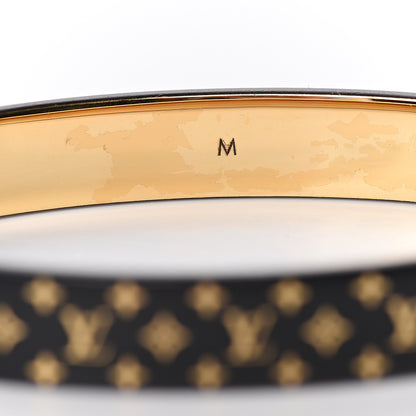 Louis Vuitton Monogram Nanogram Cuff M Black Gold 3 of 5