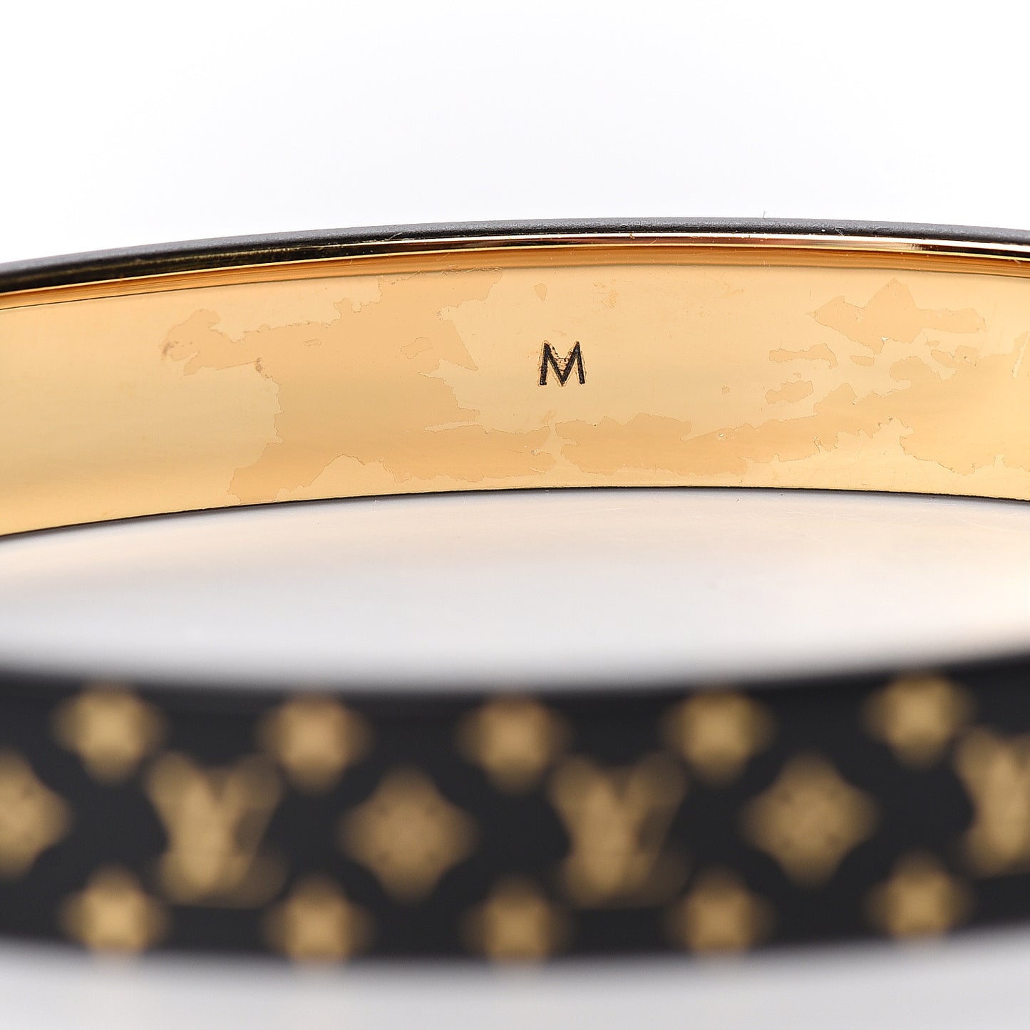 Monogram Nanogram Cuff M Black Gold