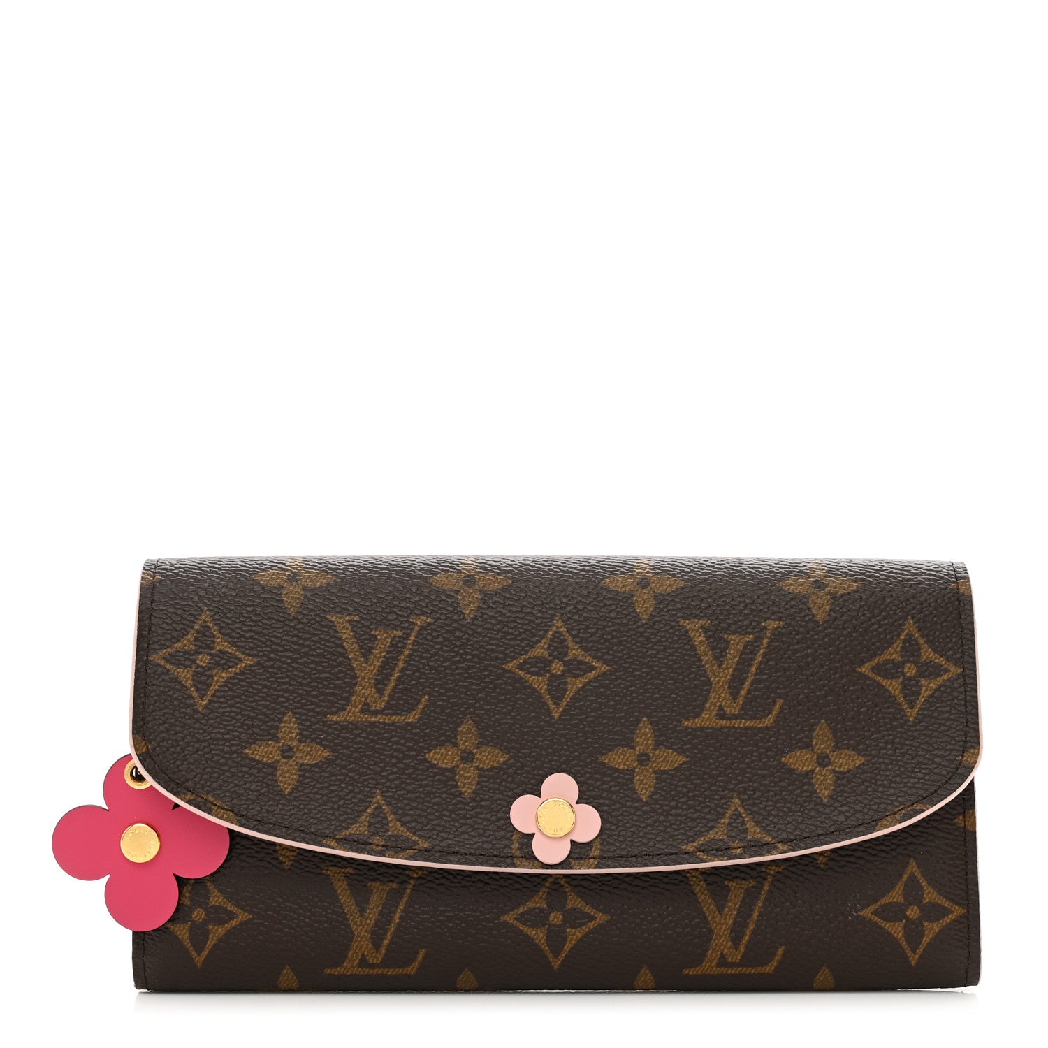 Louis Vuitton Monogram Bloom Flower Emilie Wallet Fuchsia 1 of 8