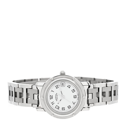 Hermes Stainless Steel 24mm Clipper Quartz Watch White 2 of 4