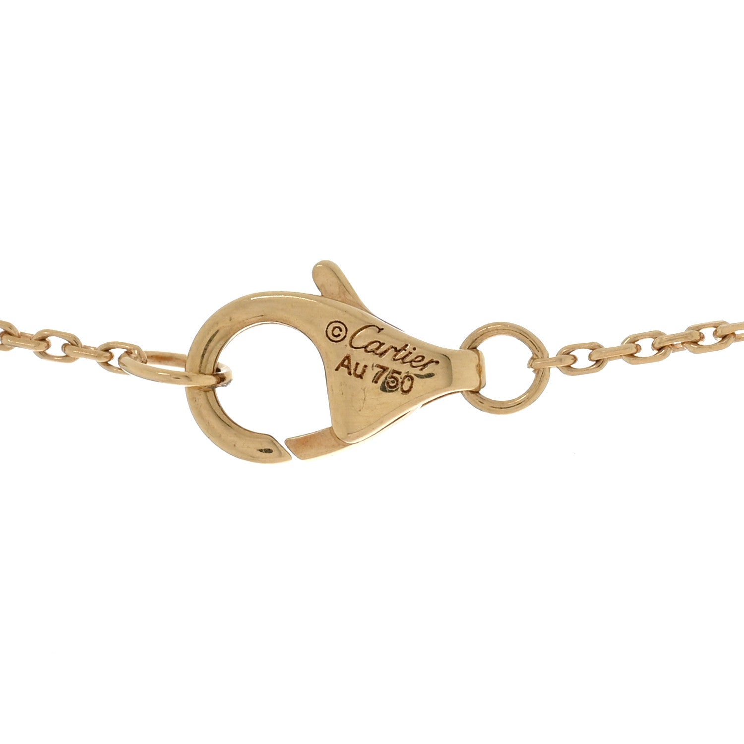 Cartier 18K Yellow Gold Diamond Mother of Pearl XS Amulette de Cartier Pendant Necklace 4 of 4