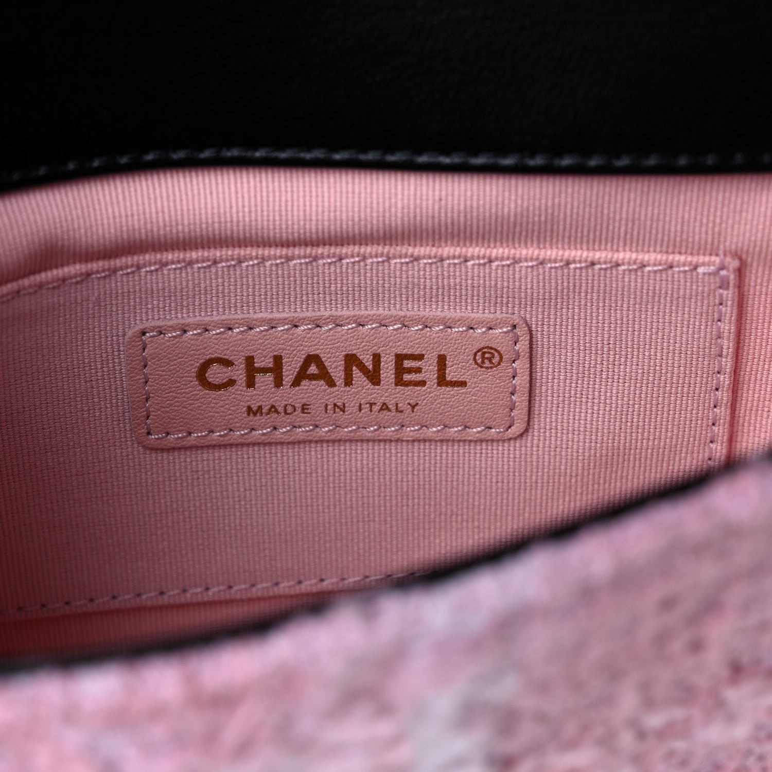 Chanel Tweed Braided Calfskin Mini My Own Frame Flap Pink Black 6 of 11