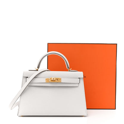 Hermes Epsom Mini Kelly Sellier 20 Gris Pale 11 of 11