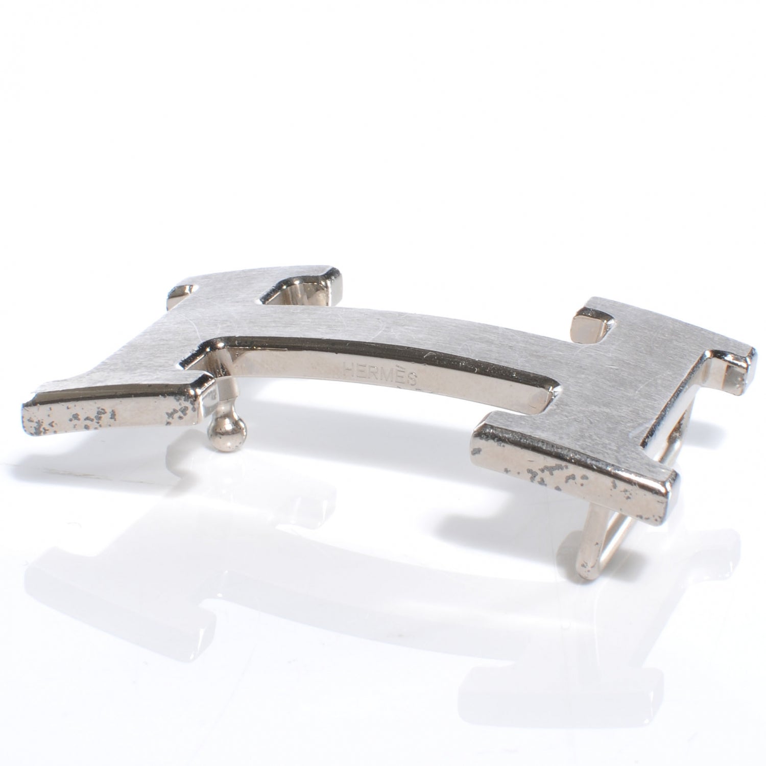Hermes Brushed Palladium 32mm H Belt Buckle 5 of 5