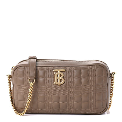 Burberry Lambskin Quilted Camera Bag Camel 1 of 10