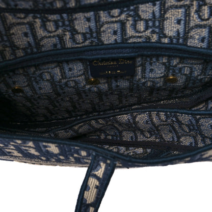 Christian Dior Oblique Embroidered Saddle Bag Blue 5 of 10