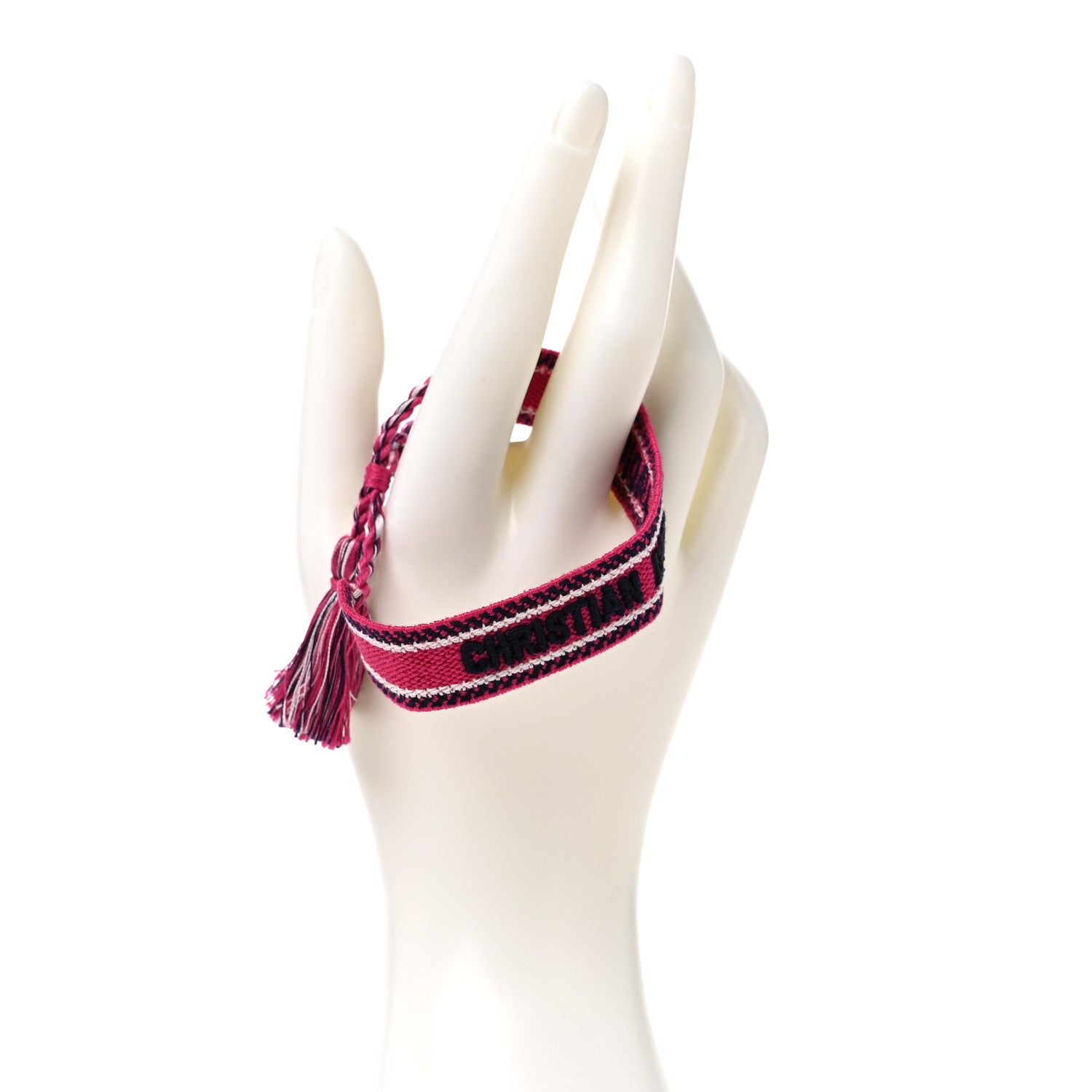 Christian Dior Woven Cotton J'Adior Friendship Bracelet Hot Pink 2 of 4