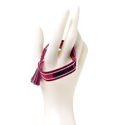 Christian Dior Woven Cotton J'Adior Friendship Bracelet Hot Pink 2 of 4