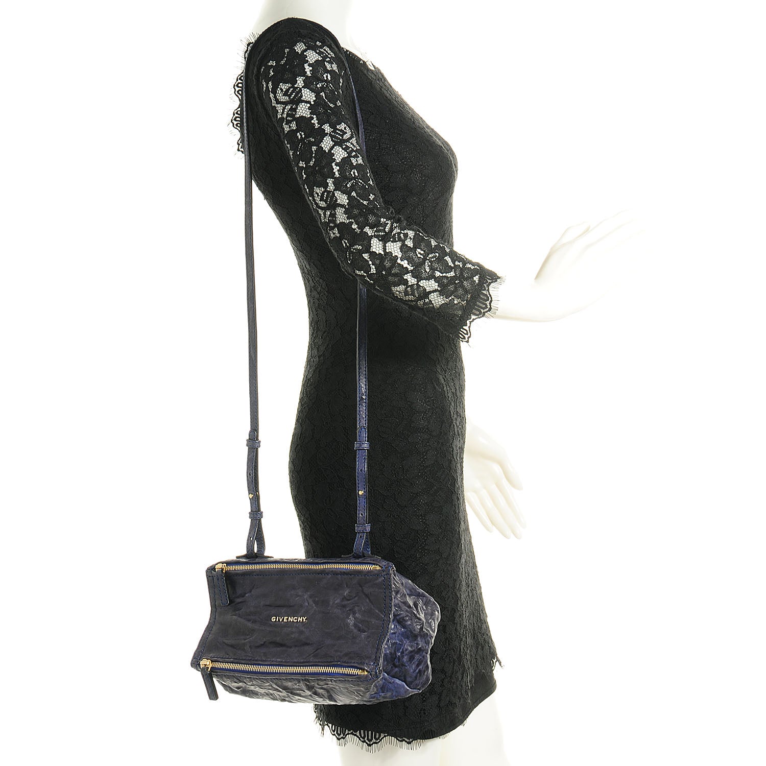 Givenchy Tumbled Sheepskin Mini Pandora Night Blue 2 of 8
