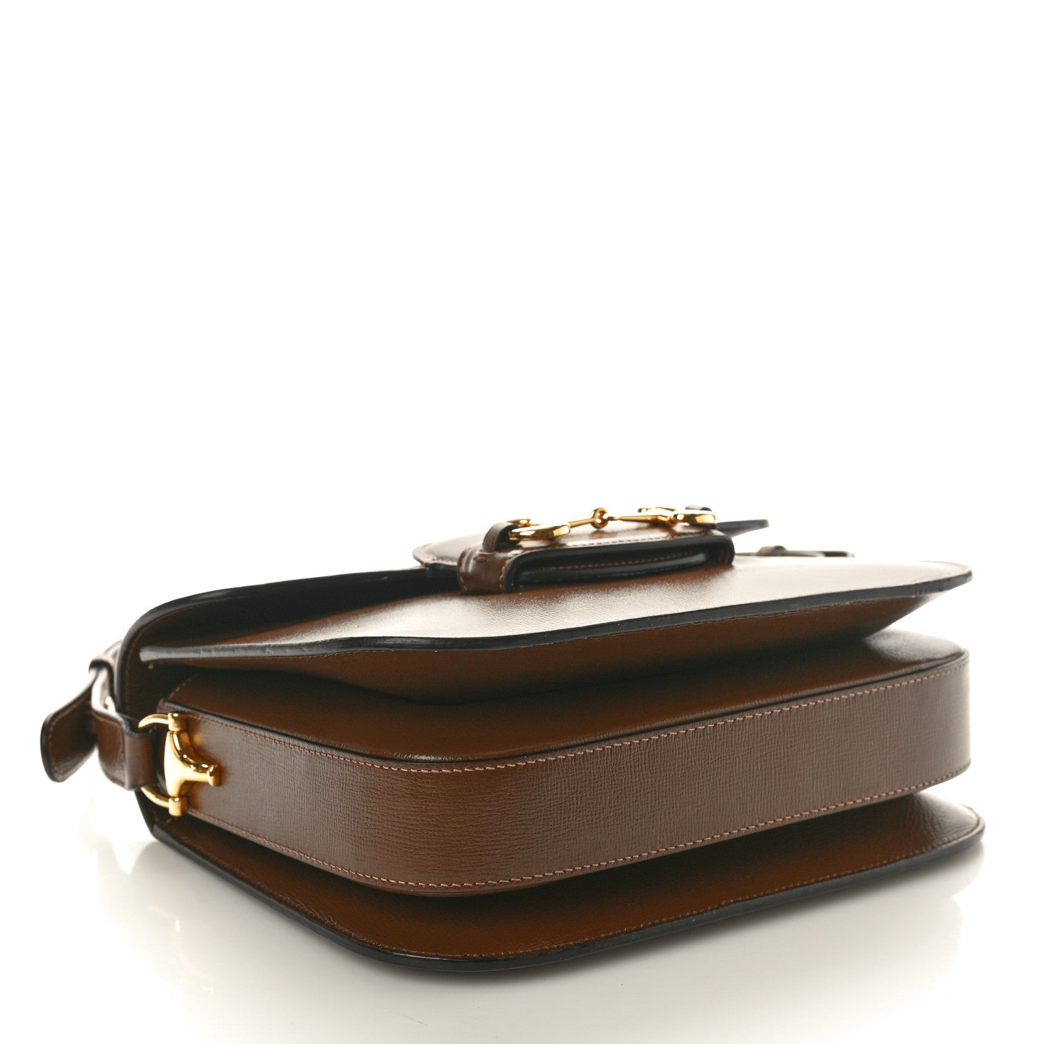 Gucci Azalea Calfskin Horsebit 1955 Shoulder Bag Brown Sugar 4 of 10