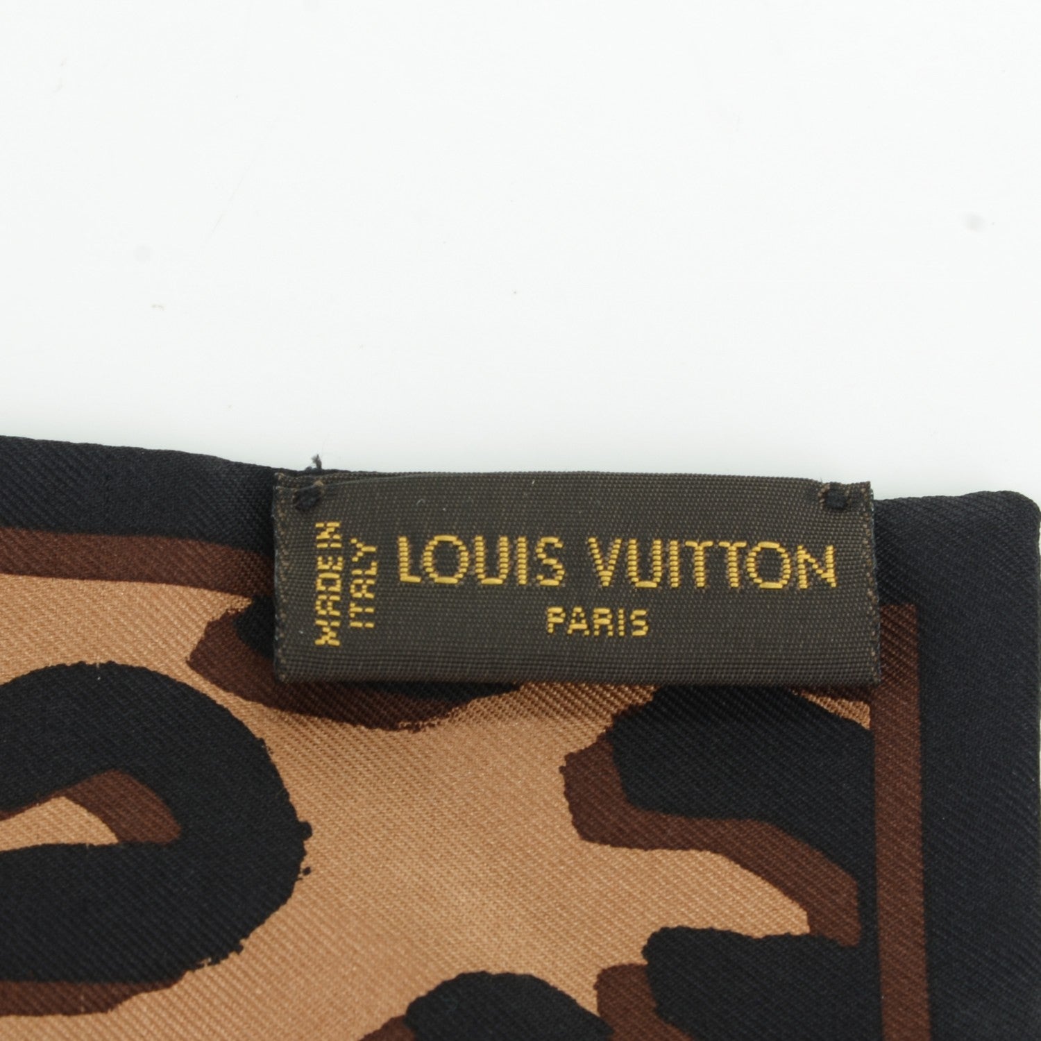 Louis Vuitton Silk Leopard Bandeau Scarf Marron 4 of 4