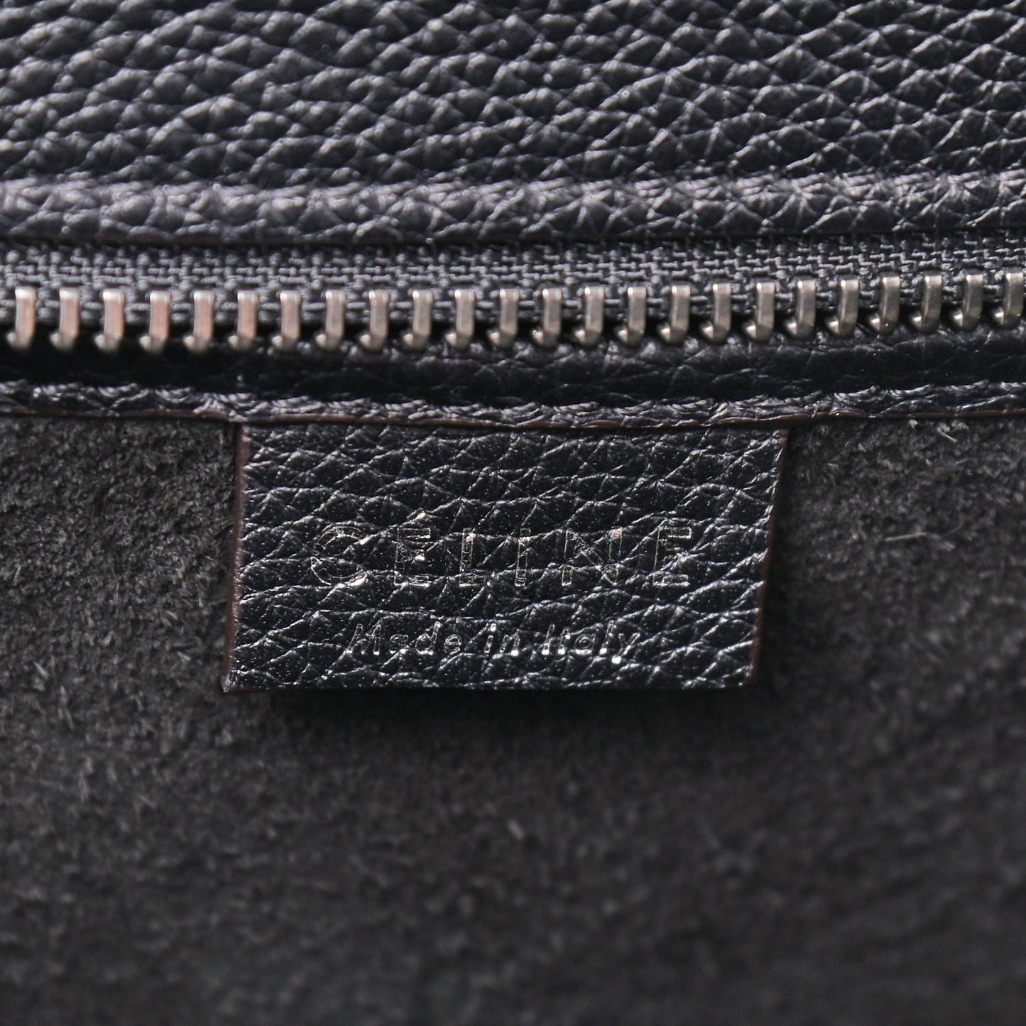 Drummed Calfskin Nano Luggage Black