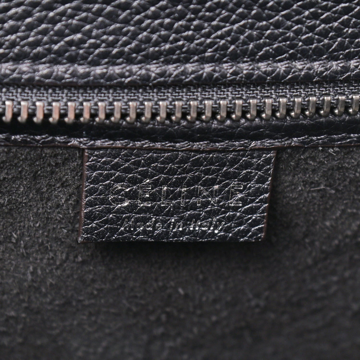 Celine Drummed Calfskin Nano Luggage Black 8 of 9