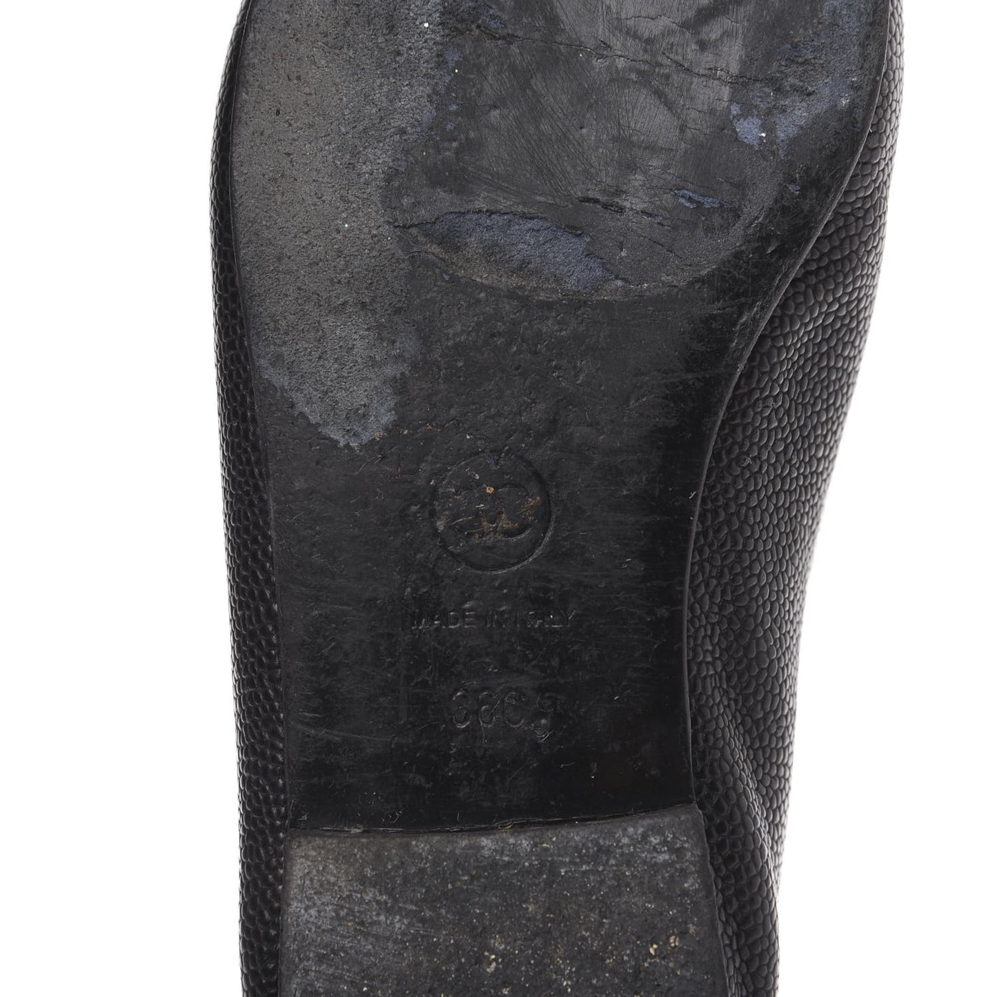 Caviar CC Cap Toe Ballerina Flats 36 Black