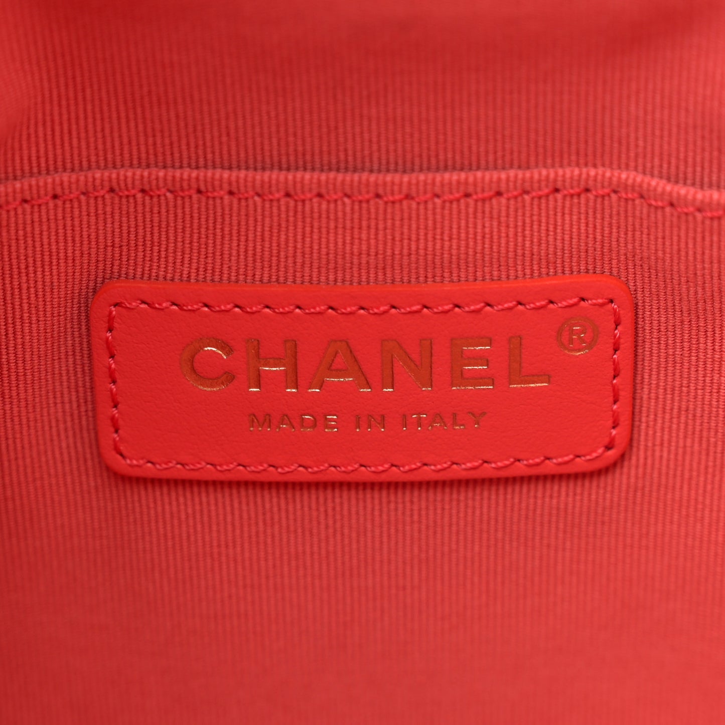 Lambskin Resin Quilted Small Pearl Samba Bucket Bag Red