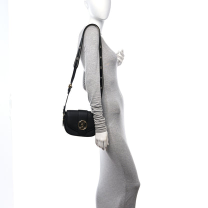 Louis Vuitton Grained Calfskin LV Pont 9 Soft PM Black 2 of 10