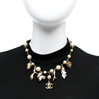 Chanel Pearl CC Charm Short Necklace Gold 2 of 4