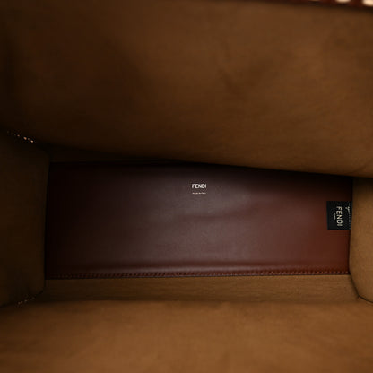 Fendi Vitello King Plexiglass Macro Stitchings Medium Fendi Sunshine Shopper Tote Praline 4 of 12