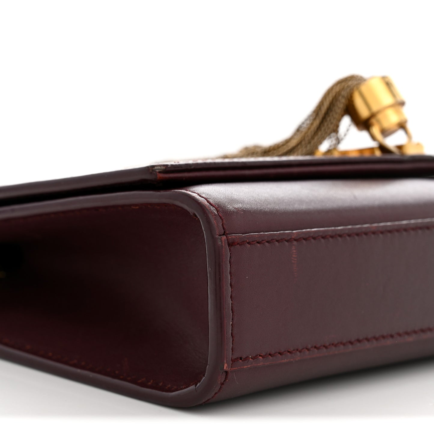 Smooth Calfskin Small Classic Monogram Kate Tassel Satchel Rouge Legion