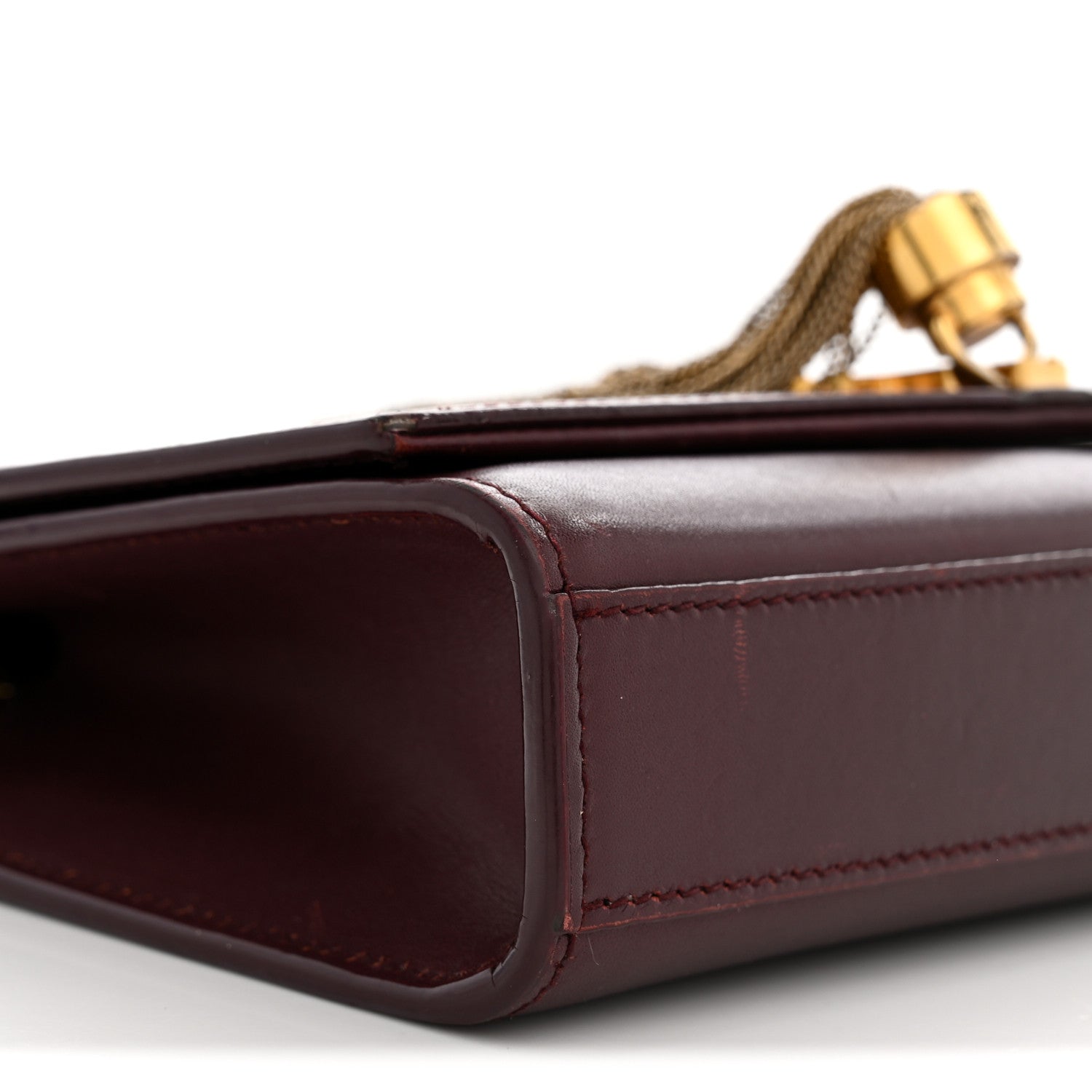 Saint Laurent Smooth Calfskin Small Classic Monogram Kate Tassel Satchel Rouge Legion 8 of 12