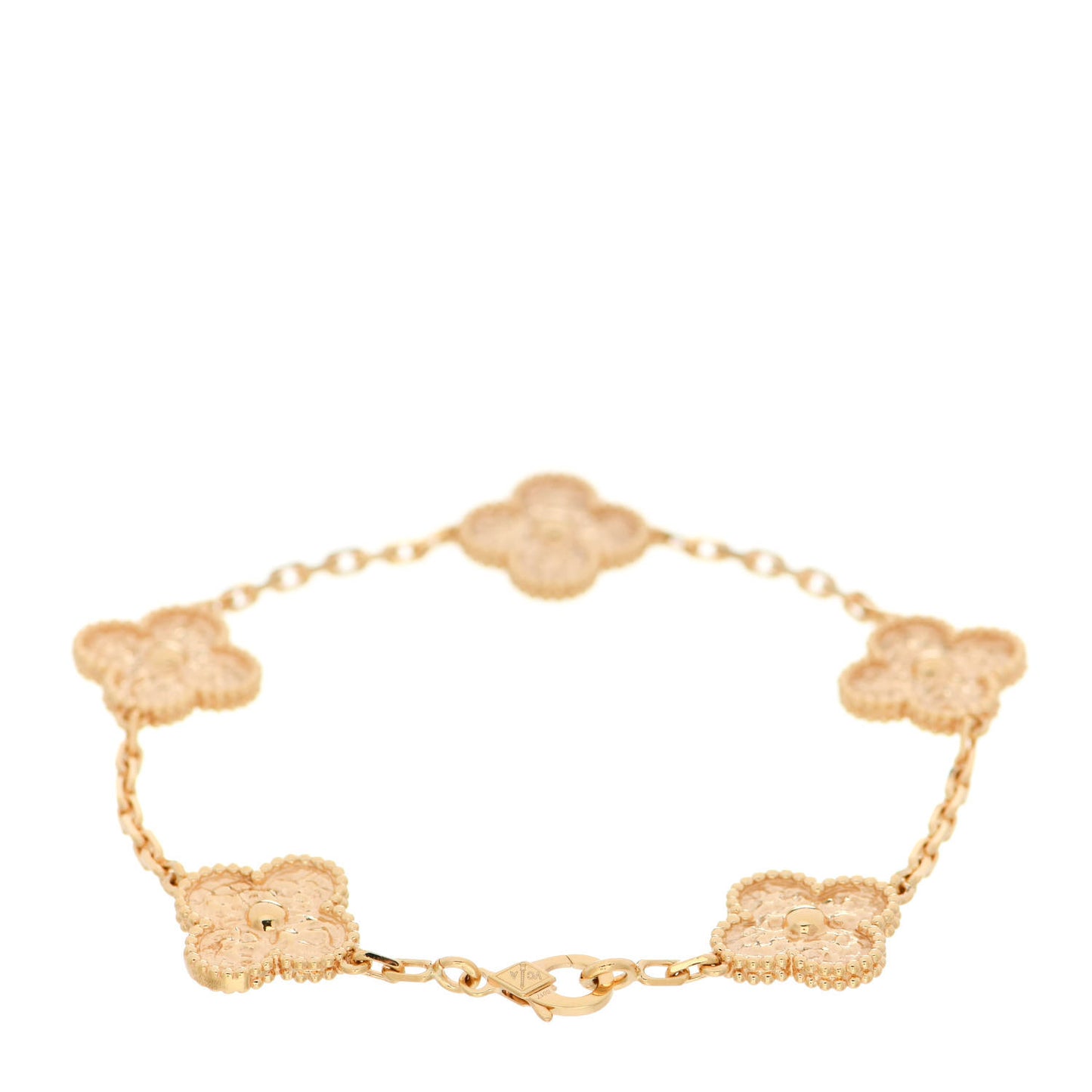 18K Yellow Gold 5 Motifs Vintage Alhambra Bracelet