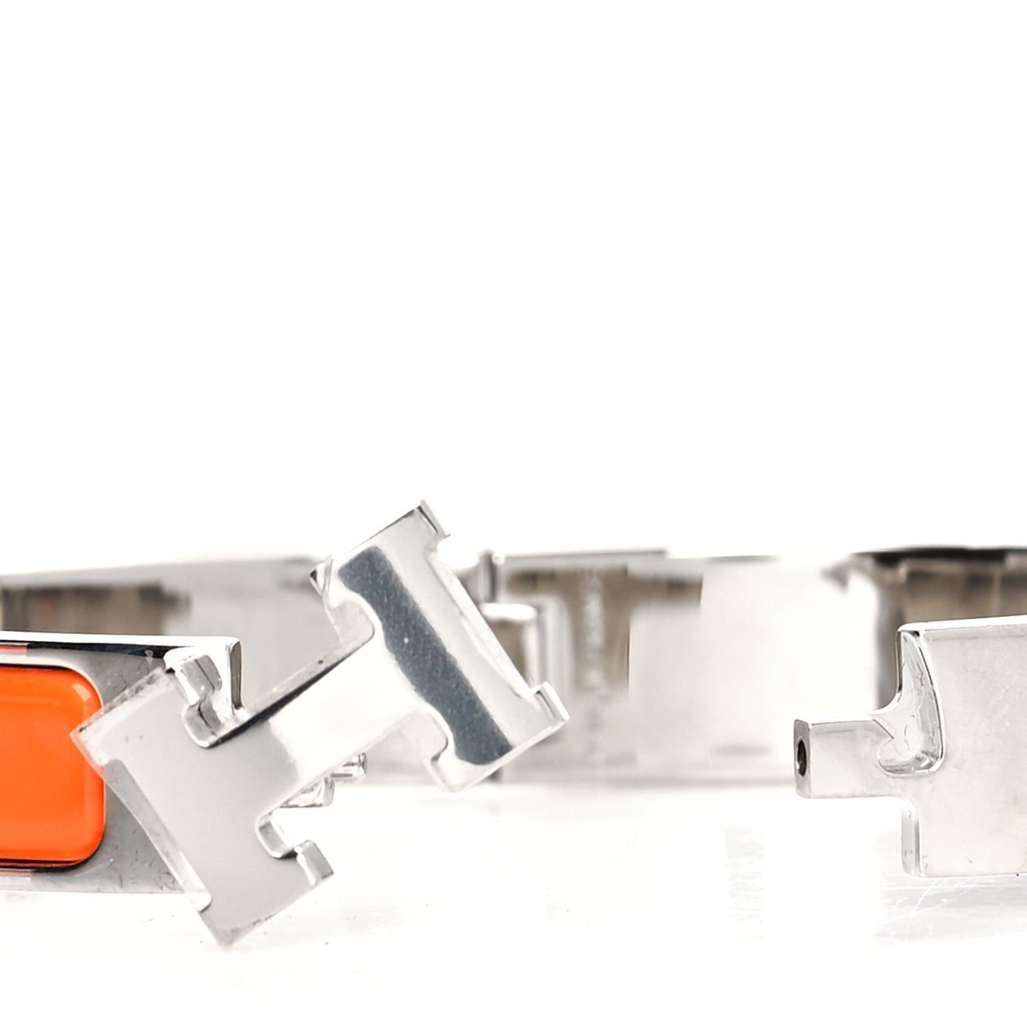 Enamel Narrow Clic Clac H Bracelet PM Orange