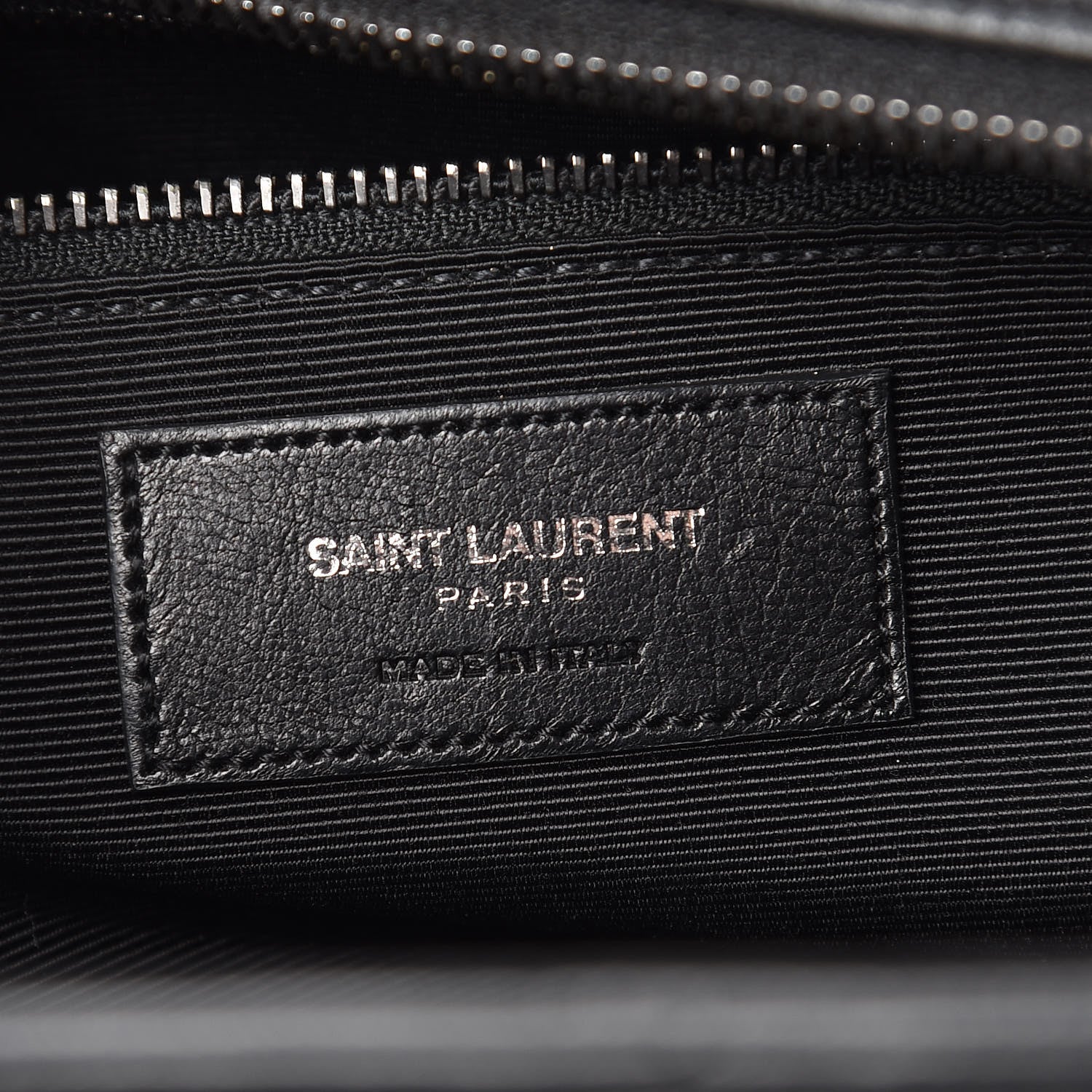 Saint Laurent Sheepskin Matelasse Chevron Large Monogram Shopping Bag Black 8 of 10