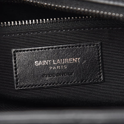 Saint Laurent Sheepskin Matelasse Chevron Large Monogram Shopping Bag Black 8 of 10