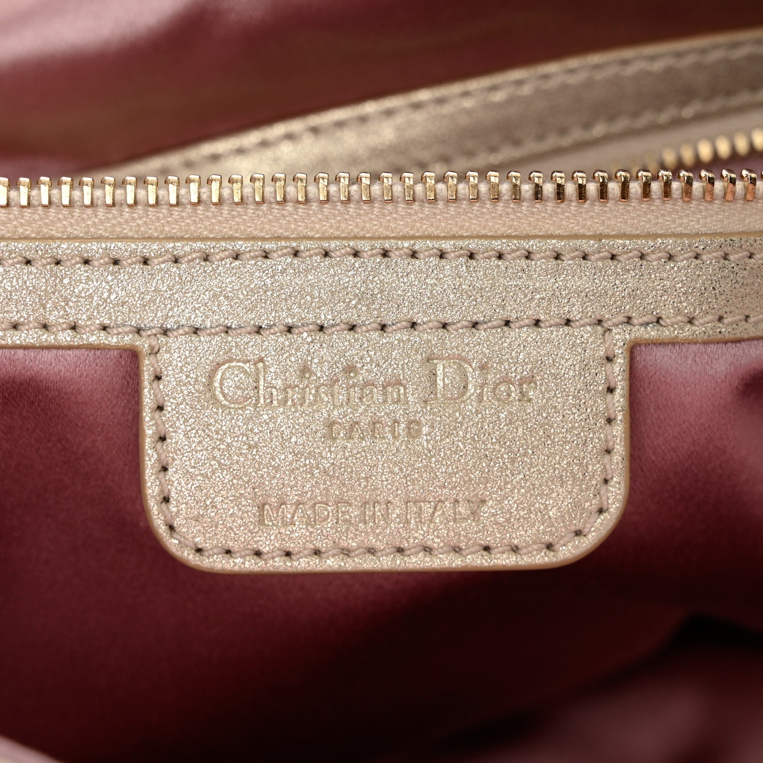 Christian Dior Metallic Goatskin Cannage Flap Clutch Light Gold 6 of 8