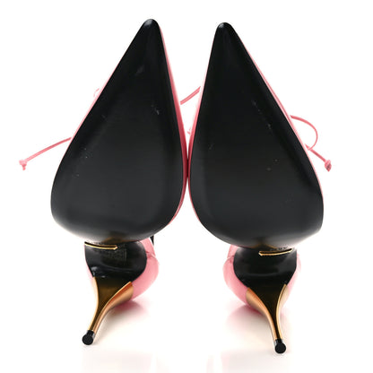 Gucci Vitello Vernice Soft Nappa Priscilla Ankle Cuff Pumps 36.5 Butterfly Pink 5 of 7