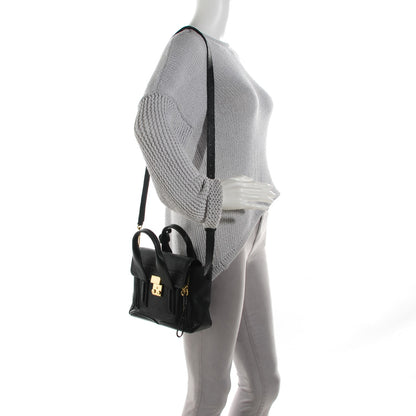 3.1 Phillip Lim 3.1 Textured Calfskin Mini Pashli Satchel Black 2 of 8