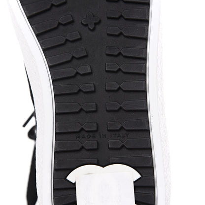 Chanel Suede Tweed High Top Sneakers 36 Black Navy 6 of 8