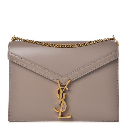 Saint Laurent Calfskin Monogram Cassandra Clasp Bag Mink Rouge Legion 1 of 11