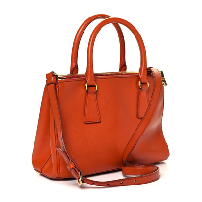 Prada Saffiano Lux Medium Double Zip Tote Papaya 2 of 8
