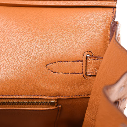Hermes Ostrich Birkin 35 Gold 19 of 38