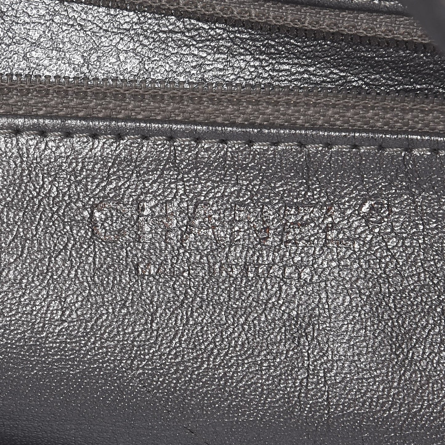 Glazed Caviar Modern Chain Hobo Black