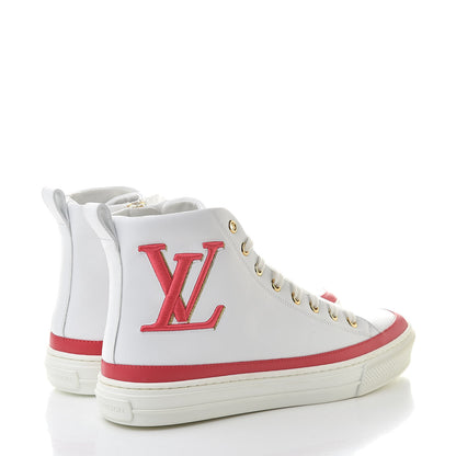 Louis Vuitton Calfskin LV Stellar Sneaker Boots 38 White Framboise 4 of 9
