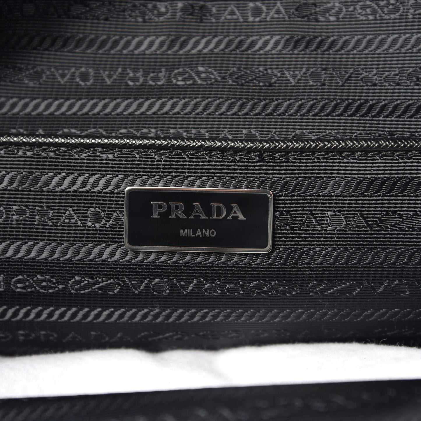 Tessuto Nylon Saffiano Tote Black