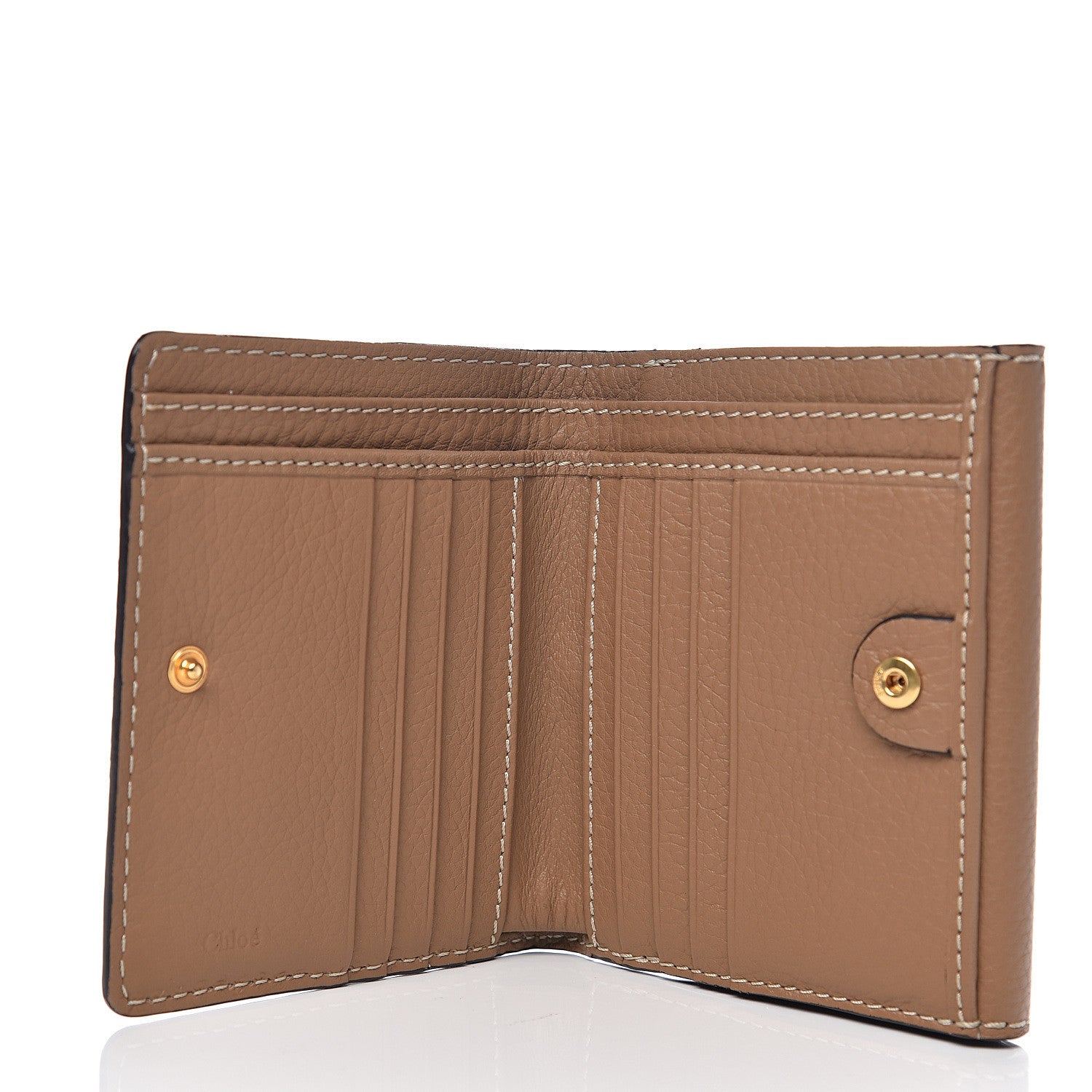Chloe Grained Calfskin Marcie Square Wallet Nut 4 of 6