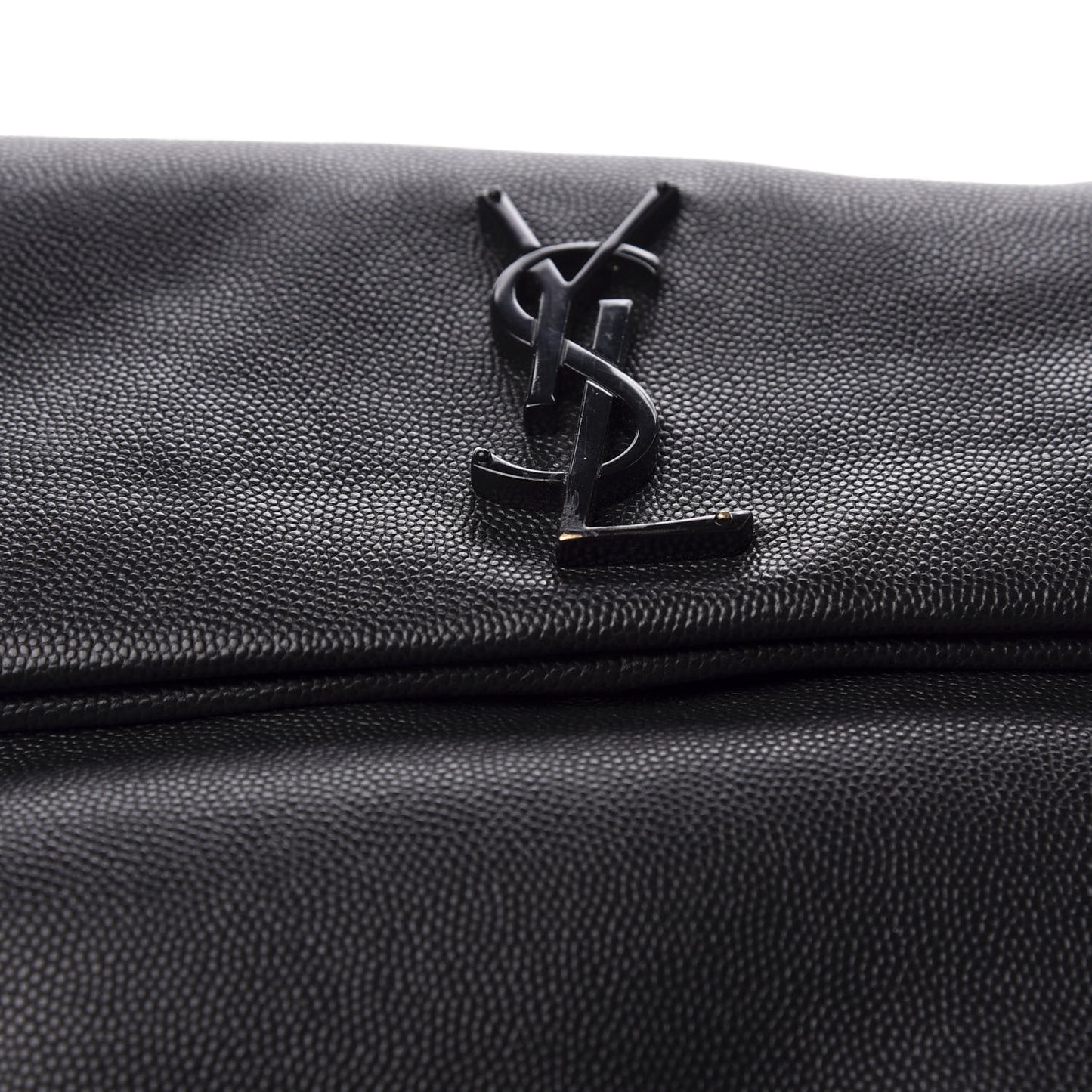 Grain De Poudre Medium West Hollywood Monogram Fold-Over Black