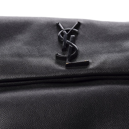 Saint Laurent Grain De Poudre Medium West Hollywood Monogram Fold-Over Black 12 of 13