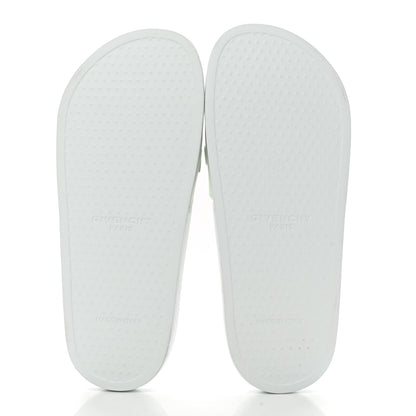 Givenchy Rubber Logo Pool Slide Sandals 38 White 5 of 8