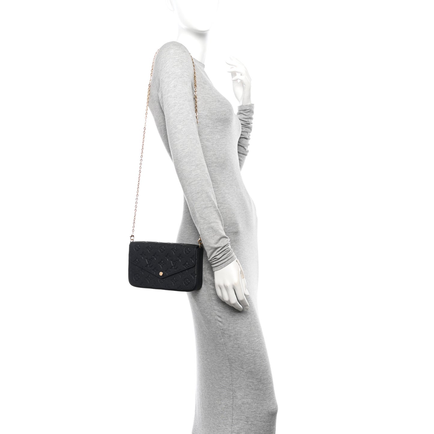 Empreinte Pochette Felicie Chain Wallet Black