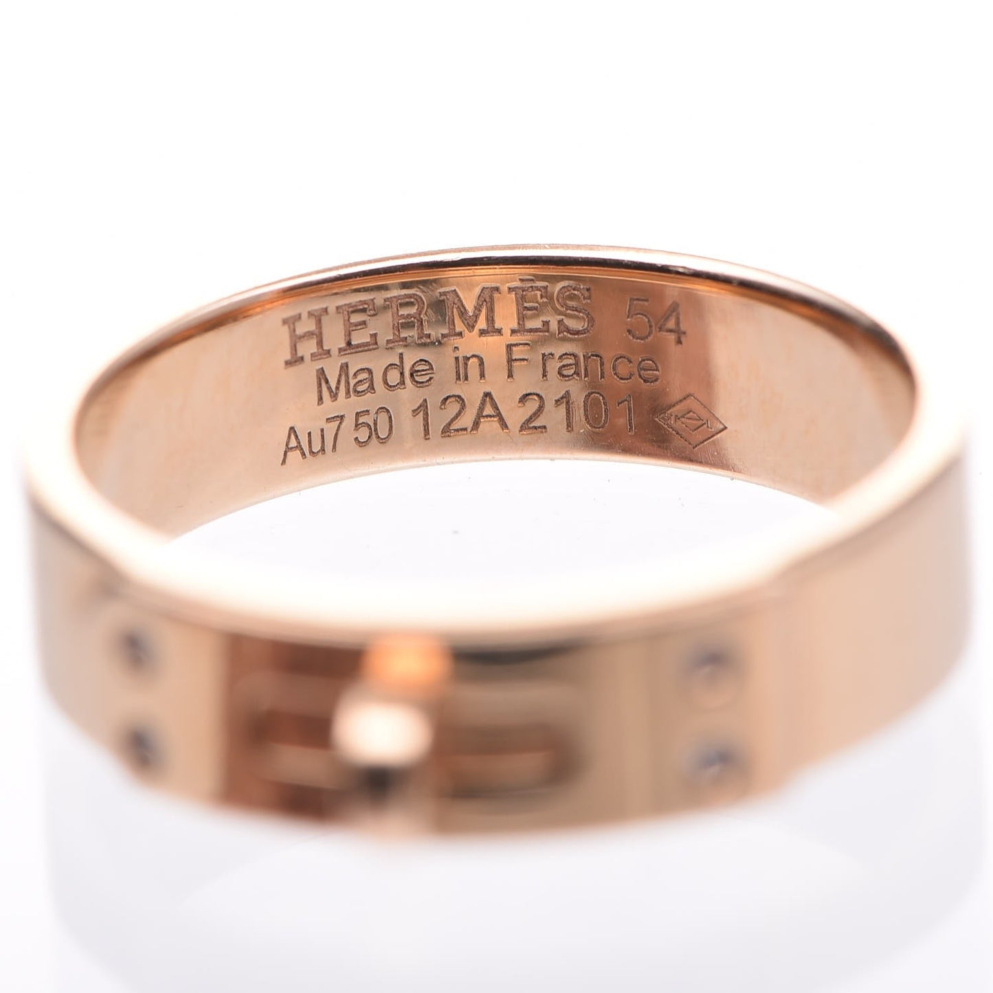 18K Rose Gold Diamond PM Kelly Ring 54 6.75